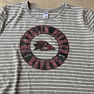 Gray Striped Franklin Pierce Ravens T-Shirt